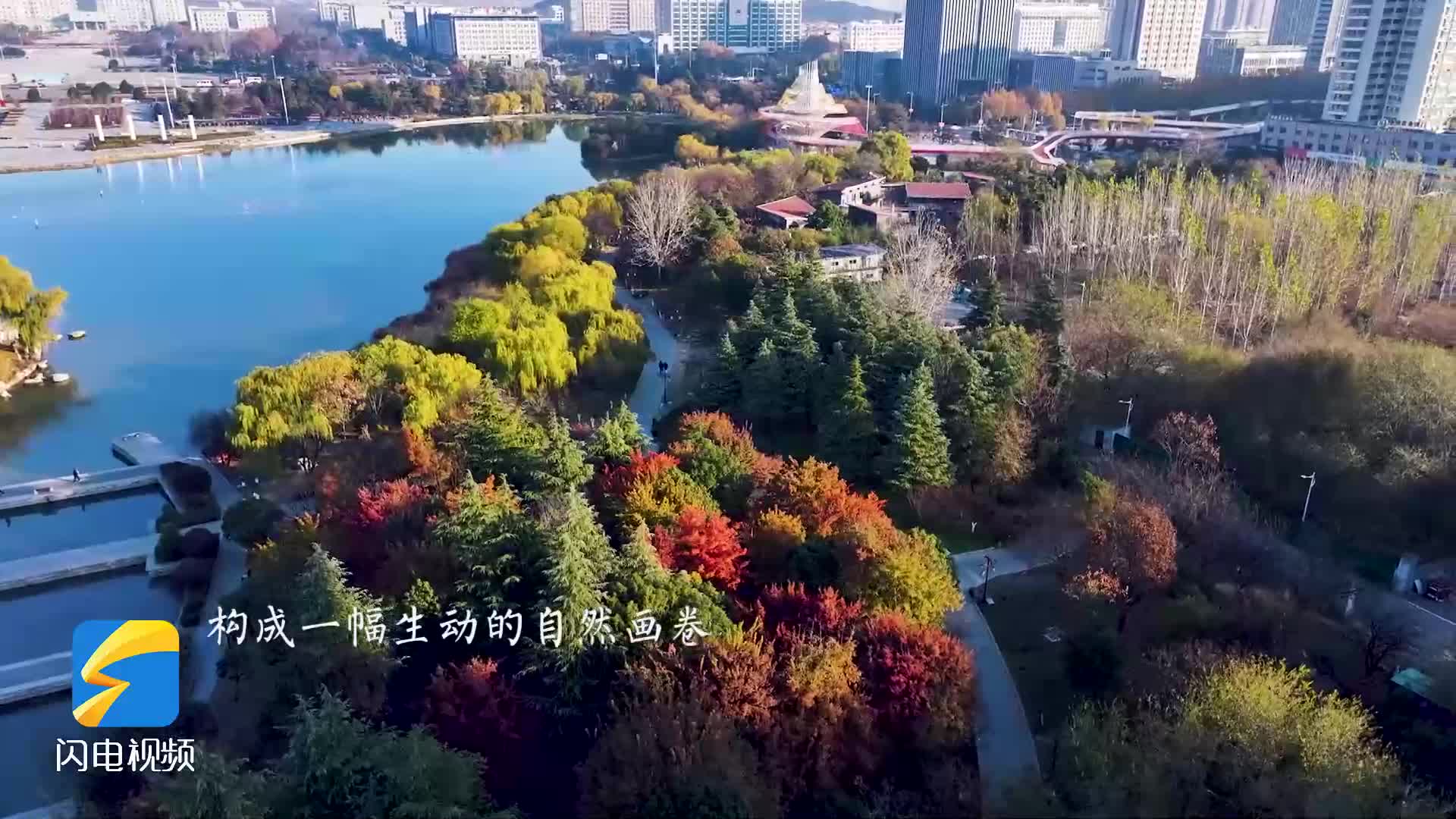 五彩斑斓，冬日枣庄凤鸣公园绘彩卷