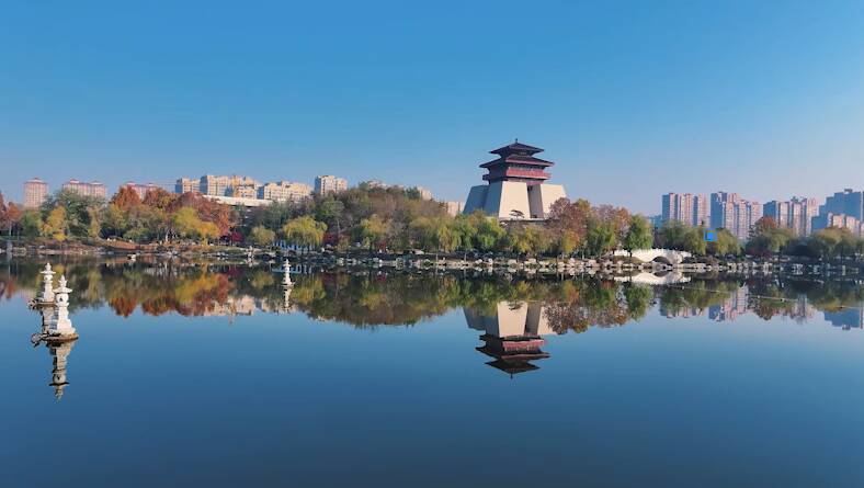诗画山东｜枣庄东湖公园斑斓美景引人入胜
