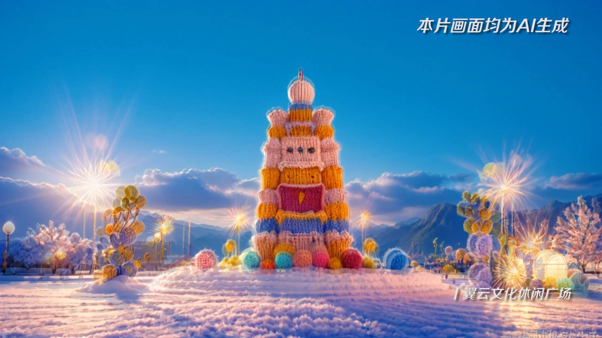诗画山东丨降温啦，枣庄山亭这些地标都“穿”上温暖毛衣啦