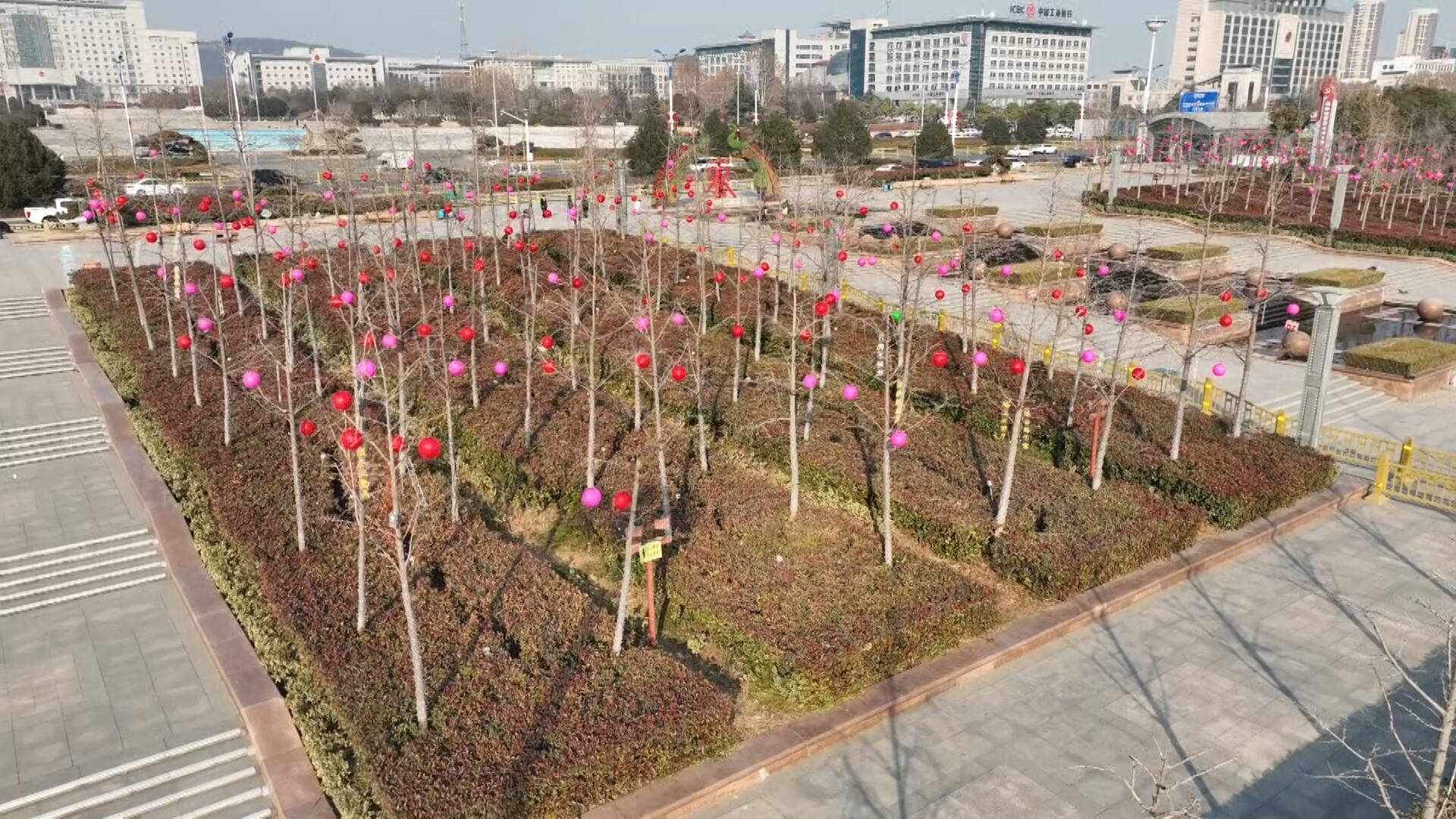 枣庄薛城：张灯结彩迎瑞年 挂彩悬灯庆团圆